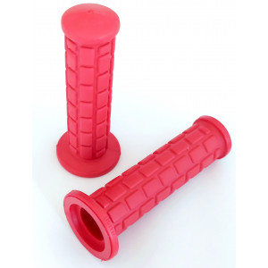 Rev&ecirc;tement Poign&eacute;e Magura Rouge 130mm Mobylette MBK Peugeot - Paire