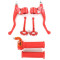 Kit Poign&eacute;e Cyclo MBK 51 / 103 Universel Complet Rouge - Gaz Mini Targa Nylon + Levier de frein M&eacute;tal