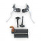 Kit Poignée Cyclo MBK 51 / 103 Universel Complet Noir / Chrome - Gaz Mini Targa Nylon Noir + Levier de frein métal