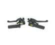 Kit Poign&eacute;e de Frein MBK 51 Super / 41 / Motob&eacute;cane 88 M16 Mobylette Levier Noir + Logo Jaune