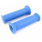 Rev&ecirc;tement Poign&eacute;e Mini Targa Bleu Standard Cyclo Moto Scooter - Paire