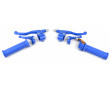 Kit Poign&eacute;e Cyclo MBK 51 / 103 Universel Complet Bleu - Gaz Mini Targa Nylon + Levier de frein M&eacute;tal