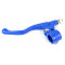 Kit Poignée Cyclo MBK 51 / 103 Universel Complet Bleu - Gaz Mini Targa Nylon + Levier de frein Métal