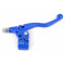 Kit Poignée Cyclo MBK 51 / 103 Universel Complet Bleu - Gaz Mini Targa Nylon + Levier de frein Métal