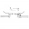 Kit Poignée Cyclo MBK 51 / 103 Universel Complet Blanc - Gaz Mini Targa Nylon + Levier de frein Métal