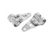 Patte de Fixation Support de Phare Mobylette pour Fourche &Oslash; 26 &agrave; 28 Chrom&eacute; - Paire 