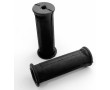 Rev&ecirc;tement Poign&eacute;e noir 100mm Motob&eacute;cane AV3 AV4 / Motoconfort Mobylette + Logo  - Paire
