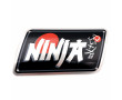 Plaque de Pot Ninja Alu Noir Rouge 60x130mm - NOS Stock d'&eacute;poque