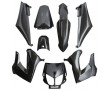 Carrosserie M&eacute;caboite Derbi Senda DRD 2005-> 2010 Noir Brillant (Kit 8 pi&egrave;ces)