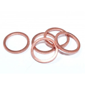Rondelle Joint Cuivre &Oslash; 14mm &eacute;p. 1.5mm - 14x18x1.5 pour Bougie / Joint de vidange Moto (Unit&eacute;)
