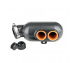 Boite a Air Universelle Type Karting 0.8L Noir / Orange &Oslash;45 + Raccord 28 / 35mm