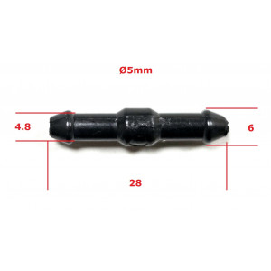 Raccord Plastique Durite Droit &Oslash; 5mm Int&eacute;rieur (Cyclo) - Essence, huile, eau