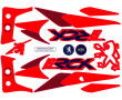 Kit D&eacute;co Peugeot 103 RCX Rouge et Noir (Reproduction)