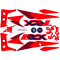 Kit D&eacute;co Peugeot 103 RCX Rouge et Noir (Reproduction)