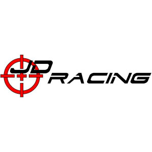 Autocollant JDRacing Rouge / Noir-Blanc (125X38mm)