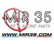 Autocollant MIR35 50cc Racing Parts logo 2015 fond Transparent (55x85mm)