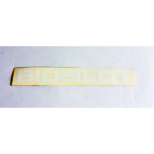 Autocollant Bidalot Blanc Fond Transparent (130x23mm)