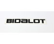 Autocollant Marque Bidalot Noir Fond Transparent (130x23mm)