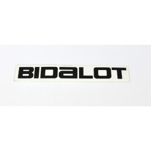 Autocollant Bidalot Noir Fond Transparent (130x23mm)