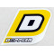 Autocollant Doppler Drand D Jaune et Noir Fond Blanc (82X75mm)