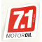 Autocollant Malossi 7.1 Racing Motor oil Rouge / Blanc / Noir Carr&eacute; (75x85mm)
