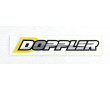 Autocollant Doppler Petit Jaune et Noir Fond Transparent (30X135mm)