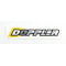 Autocollant Doppler Petit Jaune et Noir Fond Transparent (30X135mm)