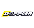 Autocollant Doppler Grand Jaune et Noir Fond Blanc (50X240mm)