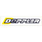Autocollant Doppler Moyen Jaune et Noir Fond Blanc (40X170mm)