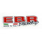 Autocollant Fourche EBR Racing Made in Italy Fond Transparent (25X75mm)