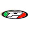 Autocollant Progrip Fond Drapeau Italien Oval Lg. 90mm