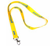 Tour de Cou Porte Cl&eacute;s Logo Parmakit Bleu fond Jaune Lg 46cm