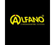 Autocollant Alfano Chronometric System Jaune Fond Noir 68x190mm