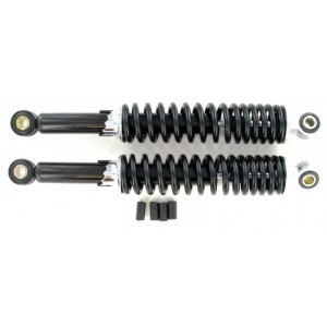 Amortisseur Ressort Ext&eacute;rieur 260mm R&eacute;glable Noir - Mobylette Peugeot MBK Motob&eacute;cane - Paire