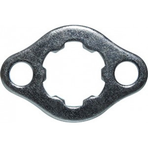 Plaquette de Maintien / Clips Pignon Derbi Entraxe 28mm, 2 Trous 6mm