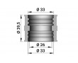Manchon de Carburateur &Oslash; 33 Malossi pour VHB 24-26 (Lg. 39.5mm)
