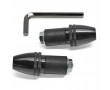 Embout de Guidon Replay Conique Molete Noir - La Paire