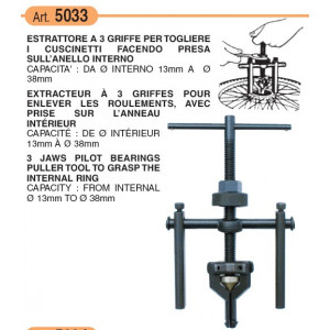 Arrache / Extracteur &agrave; 3 Griffe Int&eacute;rieur &Oslash; 13 &agrave; 38mm Outils Pro Buzzetti 5033