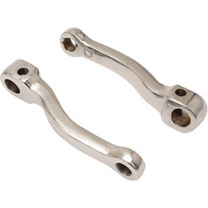 Manivelle P&eacute;dalier Cyclo Piaggio Ciao Gauche + Droit Acier Chrome Entraxe 125mm (PAIRE)