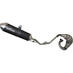 Pot d'&eacute;chappement Leovince XFIGHT BLACK Pour Beta 50 RR 2012➔ (Passage Haut A Droite)