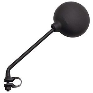 R&eacute;tro Cyclo Universel Peugeot / Motob&eacute;cane / MBK Rond Noir + Collier Guidon - Adapt. Origine