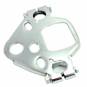 Platine T&eacute; de Fourche Sup&eacute;rieure Compl&egrave;te Peugeot 103 MVL Vogue Chrome - Origine + EBR