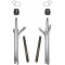 Fourreau de Fourche Cyclo MBK 51 SWING GRIS Complet Adaptable Origine (La Paire)