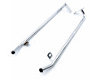 Barre de Carter Repose Pied Adaptable Peugeot 103 MVL SP Chrom&eacute; - La Paire