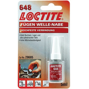 Loctite 648 - Bloc Presse Fixation Roulement Haute Temp&eacute;rature / R&eacute;sistance &eacute;lev&eacute;e (5ml)