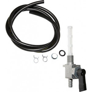 Kit Robinet Essence Peugeot 103 SP MVL avec Durite Noire 5X8 + Colliers