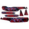 Kit D&eacute;co MBK 51 Hard Rock 1994 Noir Rouge Burning Red Complet (Sticker Reproduction)