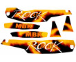 Kit D&eacute;co MBK 51 Hard Rock 95 Spray Orange Complet (Sticker Reproduction)