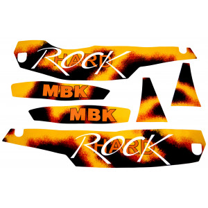 Kit D&eacute;co MBK 51 Hard Rock 95 Spray Orange Complet (Sticker Reproduction)