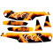 Kit Déco MBK 51 Hard Rock 95 Spray Orange Complet (Sticker Reproduction)